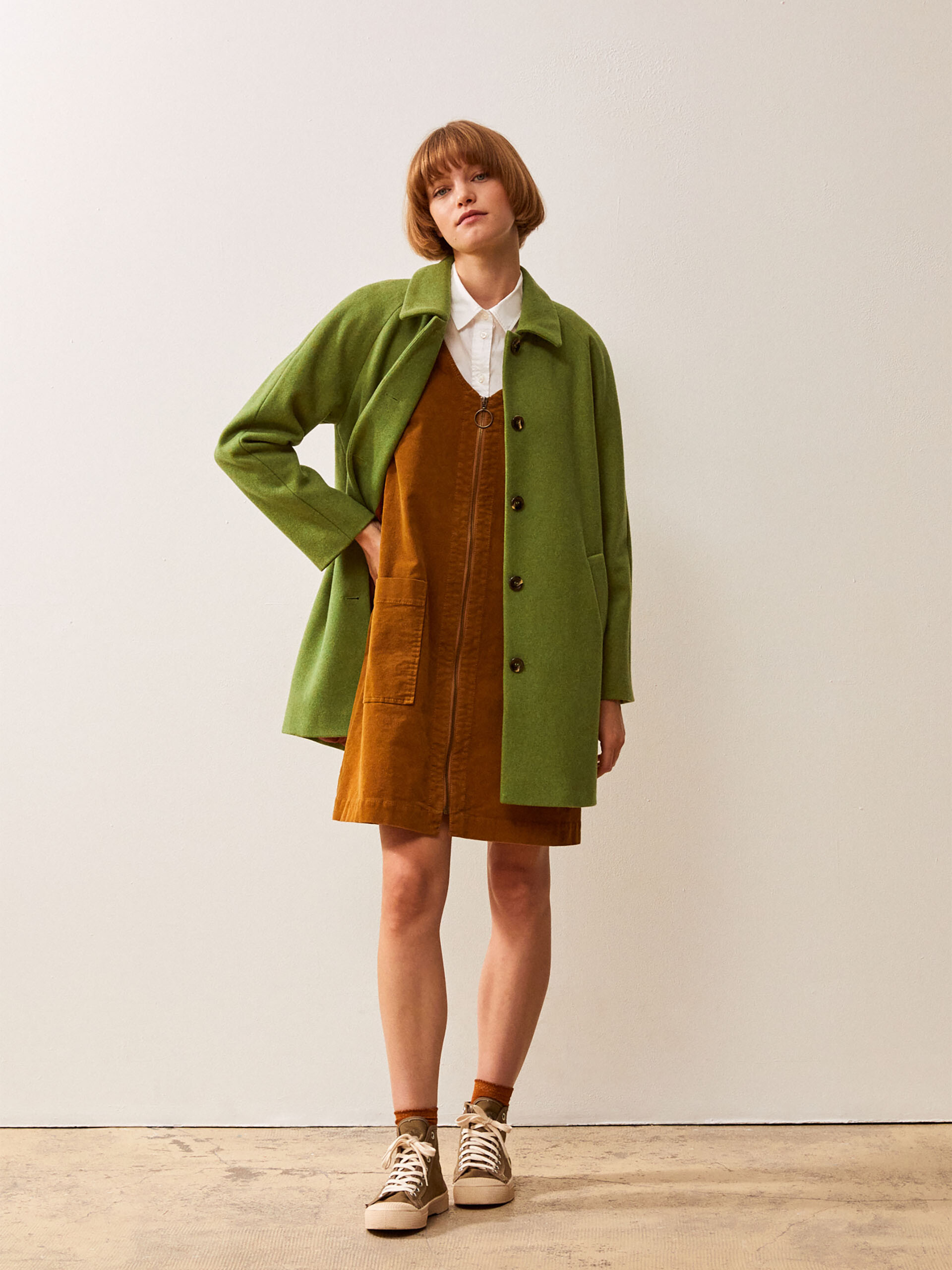 MANTEAU AQUILA  Vert prairie , Pr&ecirc;t-&agrave;-porter Bensimon