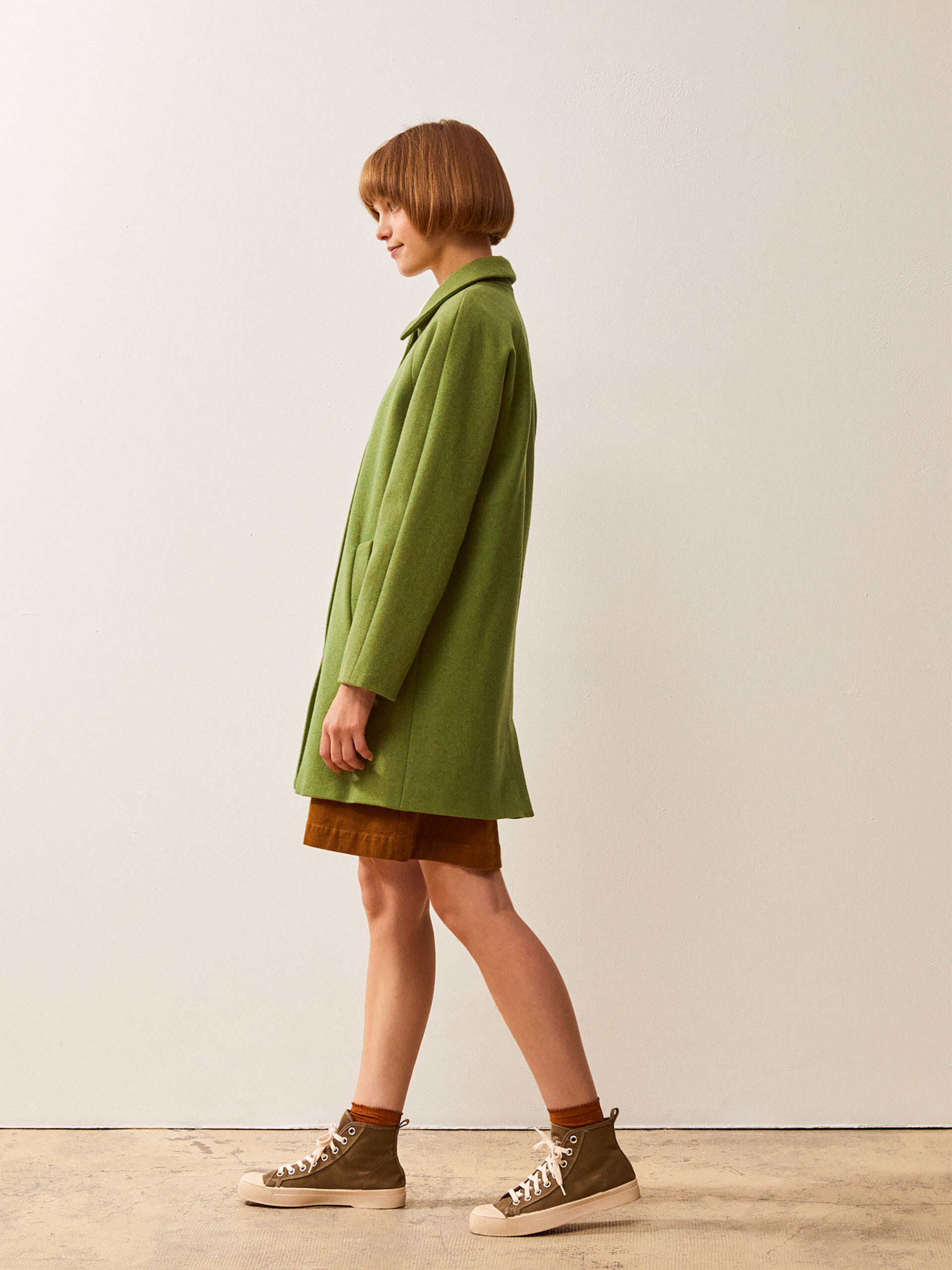 MANTEAU AQUILA  Vert prairie , Pr&ecirc;t-&agrave;-porter Bensimon