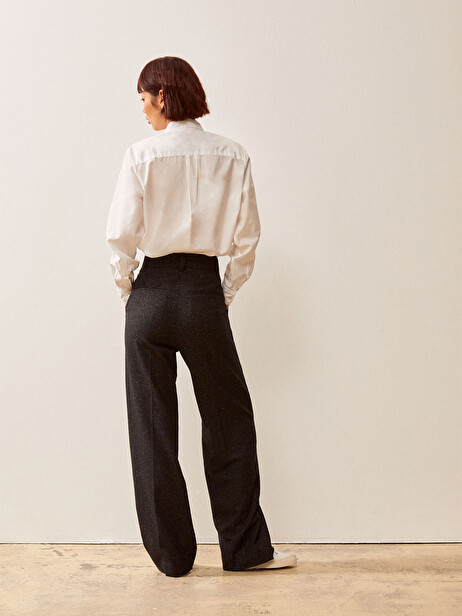 DAMA TROUSERS  Charbon , Prêt-à-porter Bensimon