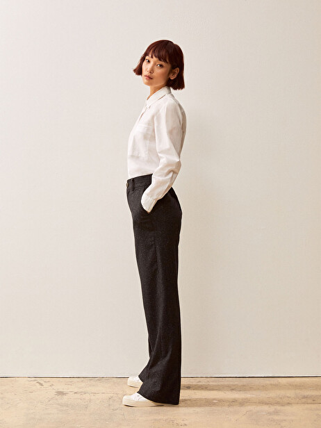 DAMA TROUSERS  Charbon , Prêt-à-porter Bensimon