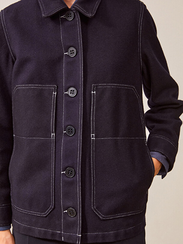 VESTE FABRINE  Bleu nuit , Pr&ecirc;t-&agrave;-porter Bensimon