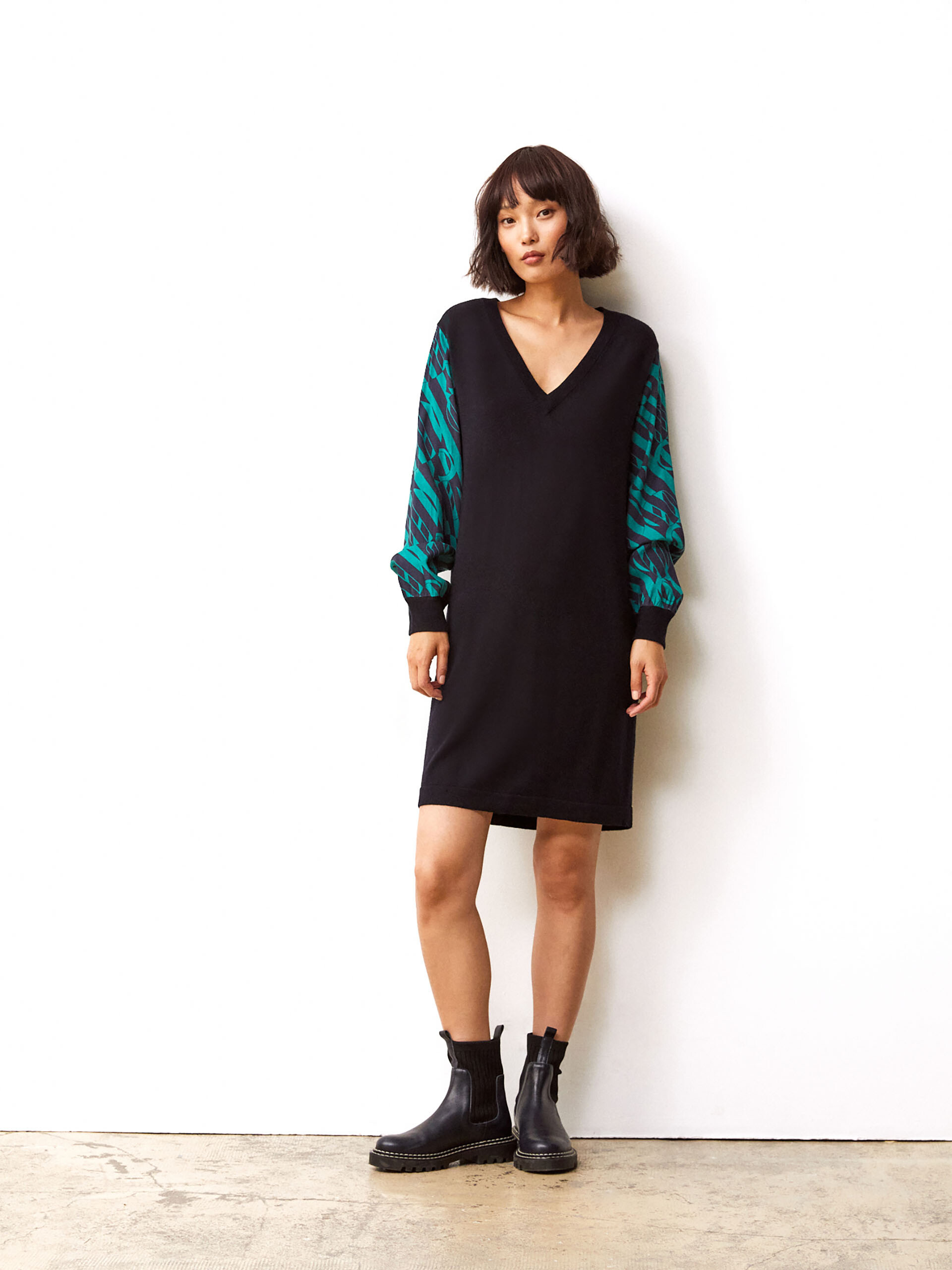 ROBE INIDA  Bleu nuit , Pr&ecirc;t-&agrave;-porter Bensimon