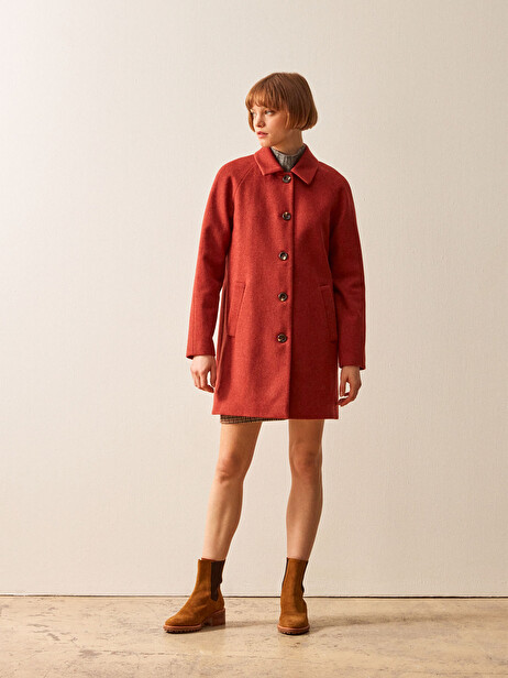 MANTEAU AQUILA  Brique , Pr&ecirc;t-&agrave;-porter Bensimon