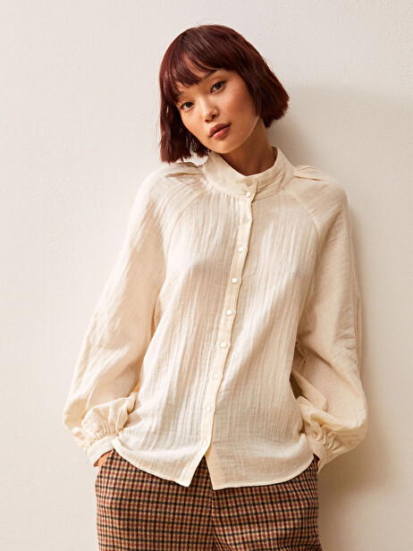 CHEMISE HABA  Creme , Prêt-à-porter Bensimon