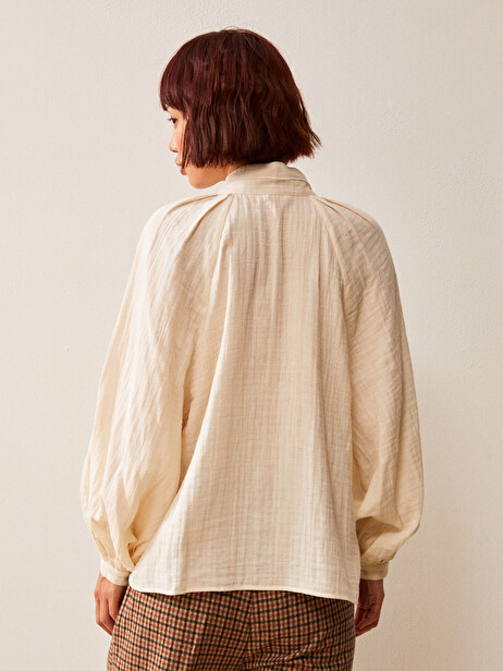 CHEMISE HABA  Creme , Prêt-à-porter Bensimon