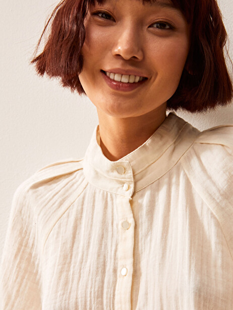 CHEMISE HABA  Creme , Prêt-à-porter Bensimon