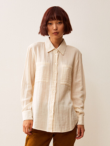 CHEMISE HILARIO  Creme , Prêt-à-porter Bensimon