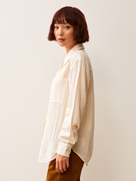 CHEMISE HILARIO  Creme , Pr&ecirc;t-&agrave;-porter Bensimon