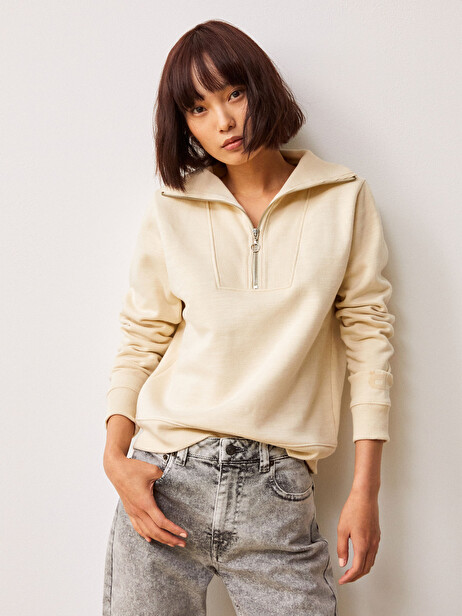 SWEAT GREG  Creme , Prêt-à-porter Bensimon