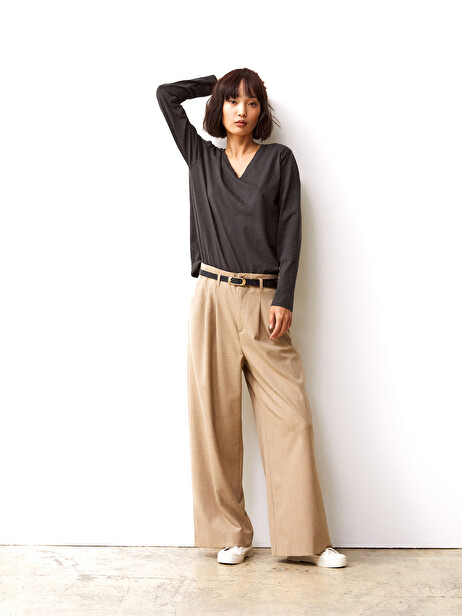 PANTALON ICARE  Camel , Prêt-à-porter Bensimon