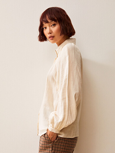 CHEMISE HABA  Creme , Prêt-à-porter Bensimon