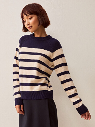 PULL INDICO  Bleu nuit , Prêt-à-porter Bensimon