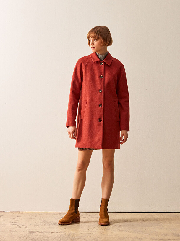 MANTEAU AQUILA  Brique , Pr&ecirc;t-&agrave;-porter Bensimon