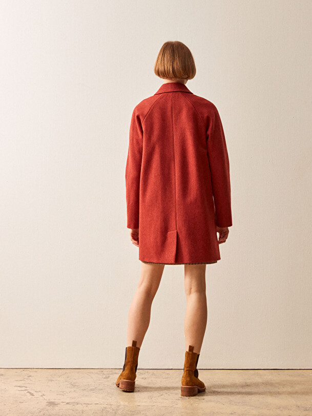 MANTEAU AQUILA  Brique , Pr&ecirc;t-&agrave;-porter Bensimon