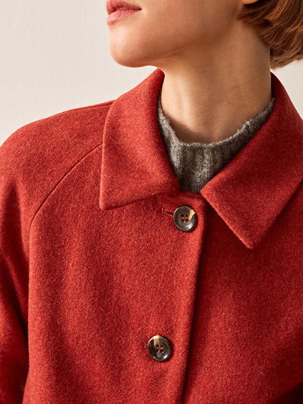 MANTEAU AQUILA  Brique , Pr&ecirc;t-&agrave;-porter Bensimon