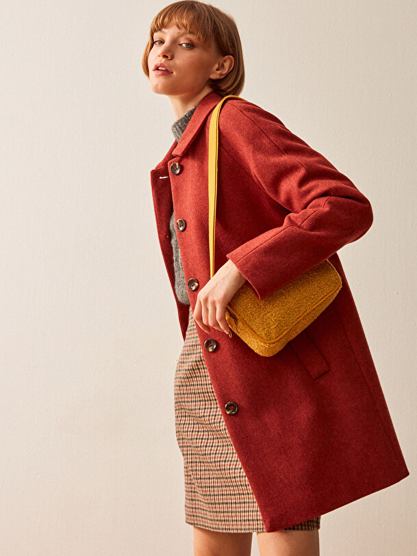 MANTEAU AQUILA  Brique , Pr&ecirc;t-&agrave;-porter Bensimon