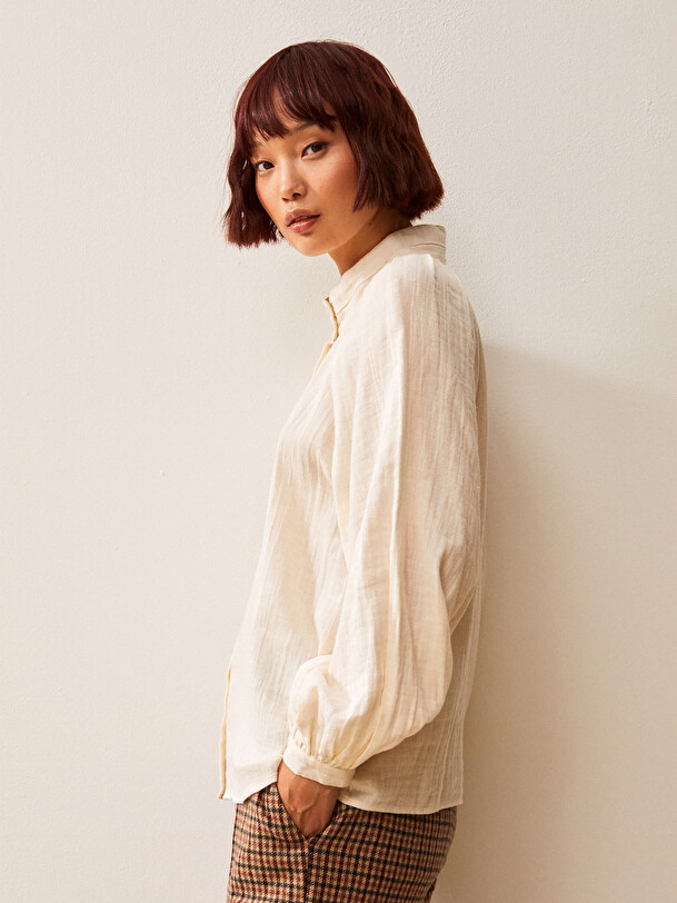 CHEMISE HABA  Creme , Pr&ecirc;t-&agrave;-porter Bensimon