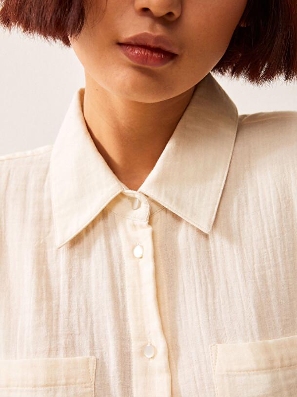 CHEMISE HILARIO  Creme , Pr&ecirc;t-&agrave;-porter Bensimon