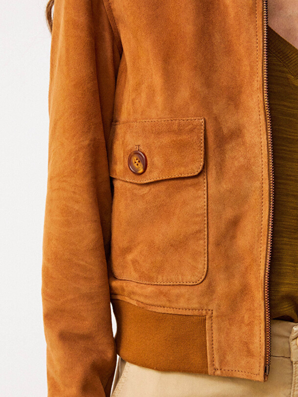 BLOUSON GASPARD  Tabac , Pr&ecirc;t-&agrave;-porter Bensimon
