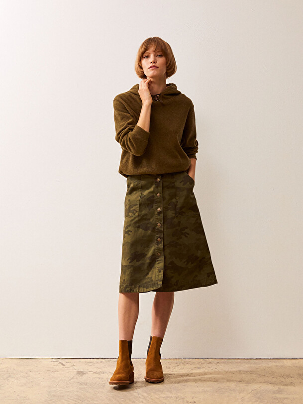 JUPE HELA  Camo/kaki , Pr&ecirc;t-&agrave;-porter Bensimon