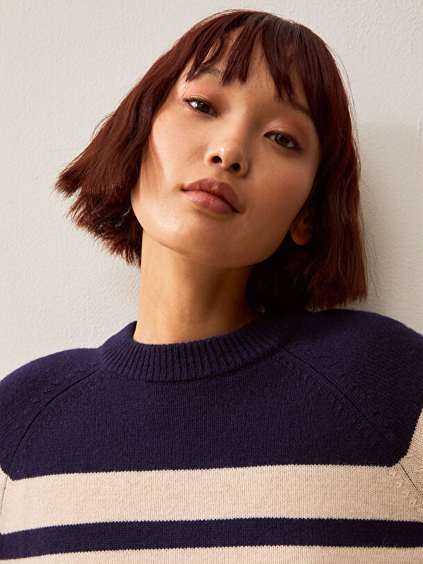 PULL INDICO  Bleu nuit , Pr&ecirc;t-&agrave;-porter Bensimon