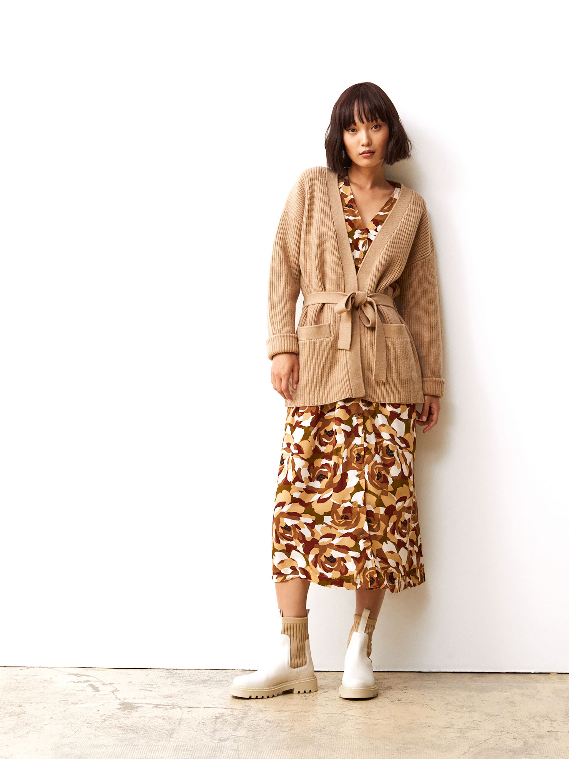 CARDIGAN IZEL  Camel , Pr&ecirc;t-&agrave;-porter Bensimon