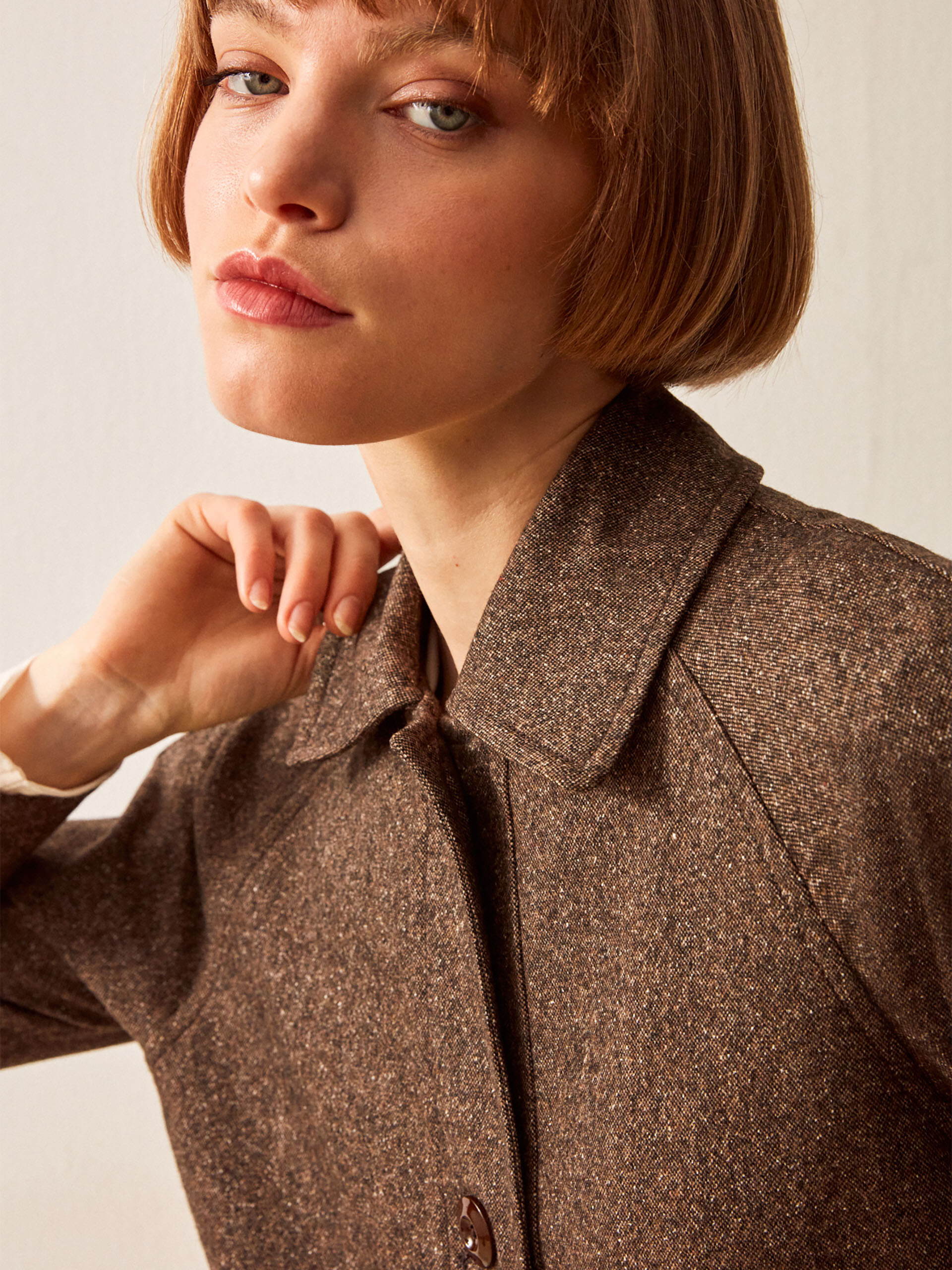 VESTE FACTO  Brun , Pr&ecirc;t-&agrave;-porter Bensimon