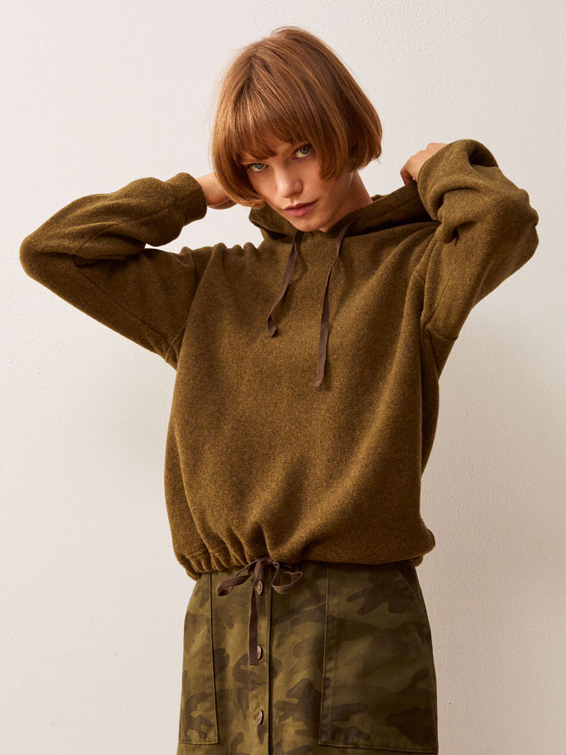 SWEAT HOMIE  Olive , Pr&ecirc;t-&agrave;-porter Bensimon