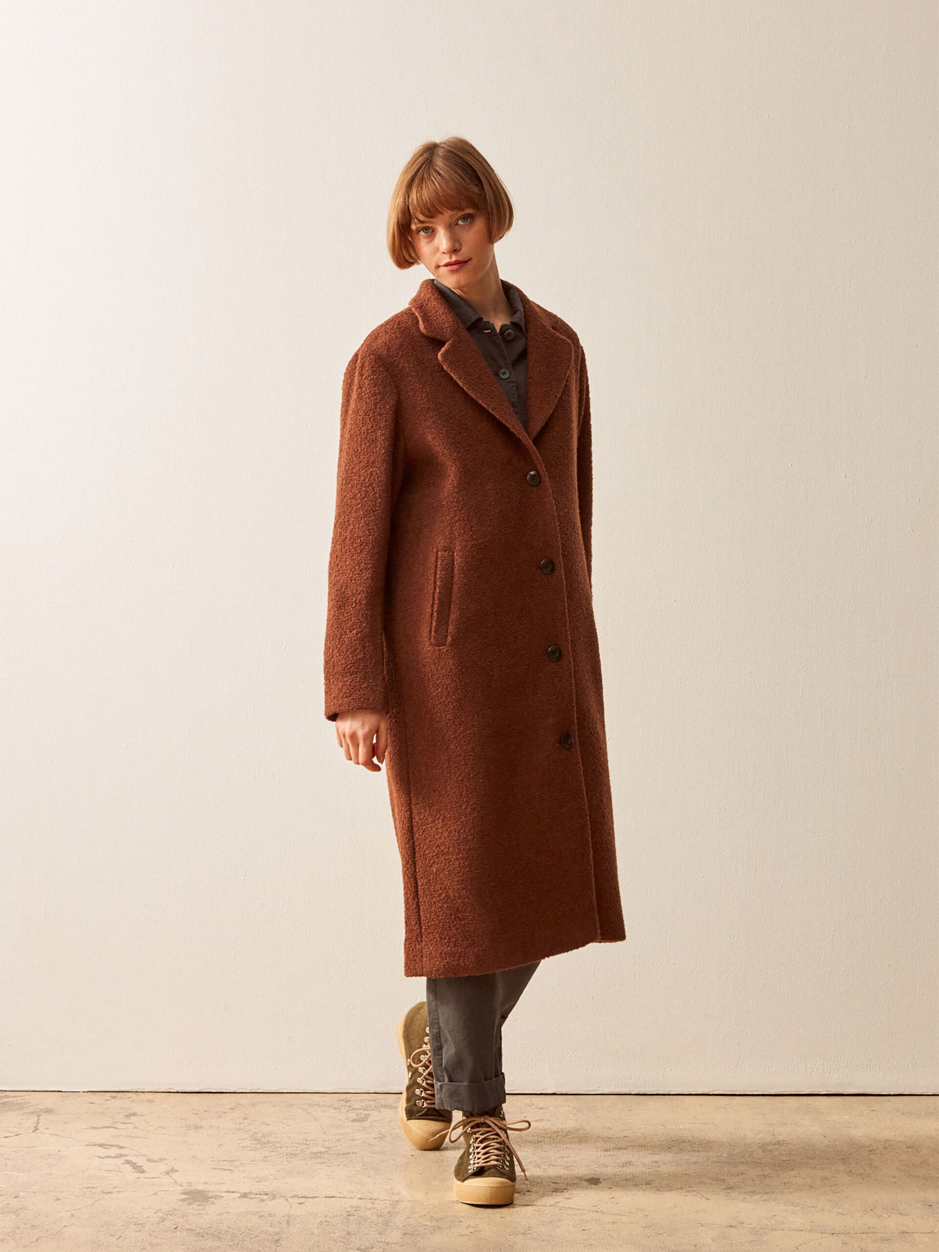 MANTEAU ISLAND  Noisette , Pr&ecirc;t-&agrave;-porter Bensimon