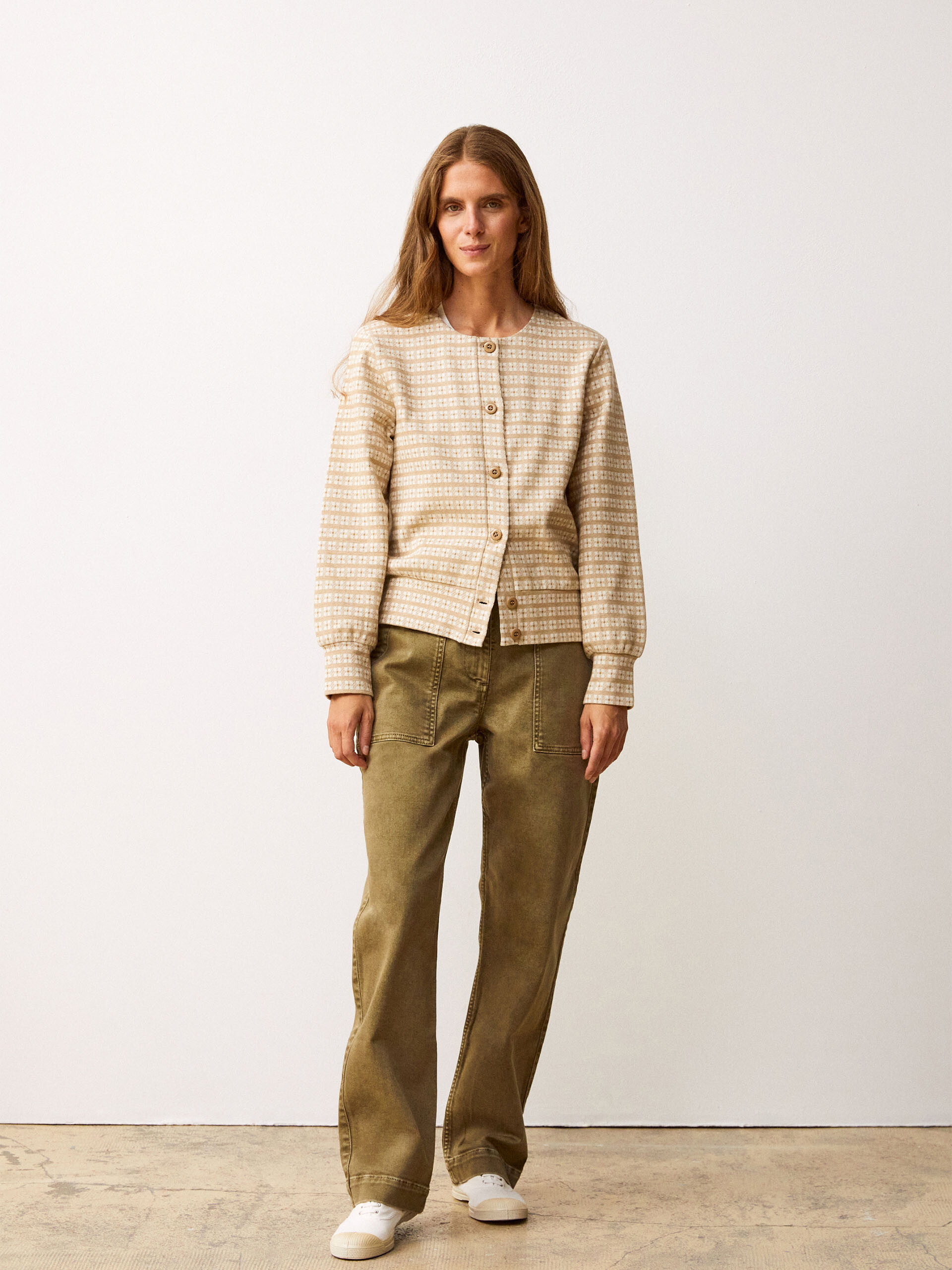 CARDIGAN HAMILTON  Gris pale , Pr&ecirc;t-&agrave;-porter Bensimon