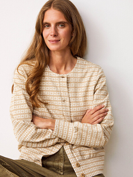 CARDIGAN HAMILTON  Gris pale , Prêt-à-porter Bensimon