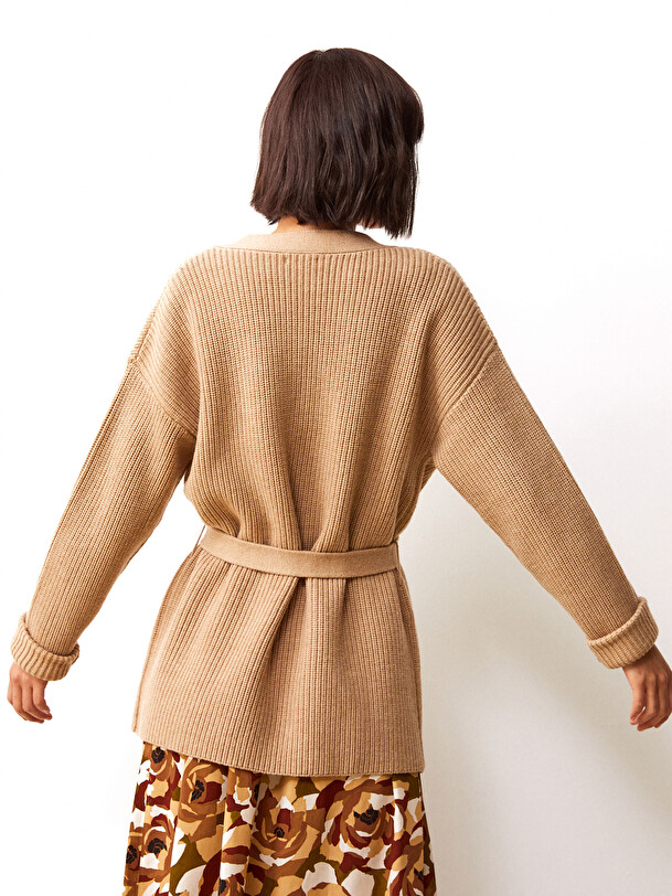 CARDIGAN IZEL  Camel , Pr&ecirc;t-&agrave;-porter Bensimon