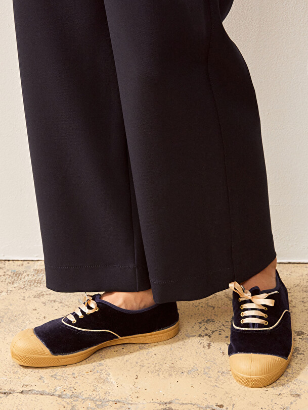 LACETS FEMME VELVET  Marine , Tennis & Chaussures Bensimon