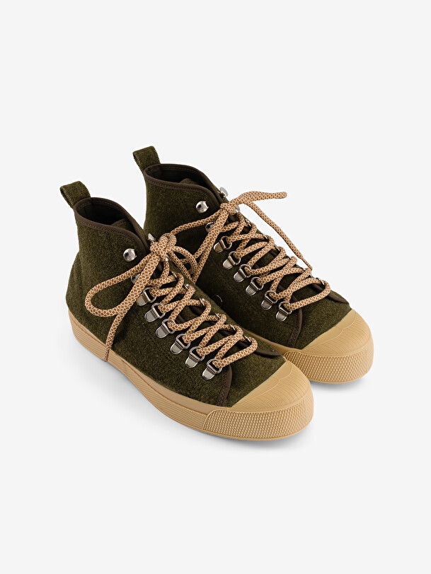 STELLA FEMME WOOL MOUNTAIN Kaki , Tennis & Chaussures Bensimon