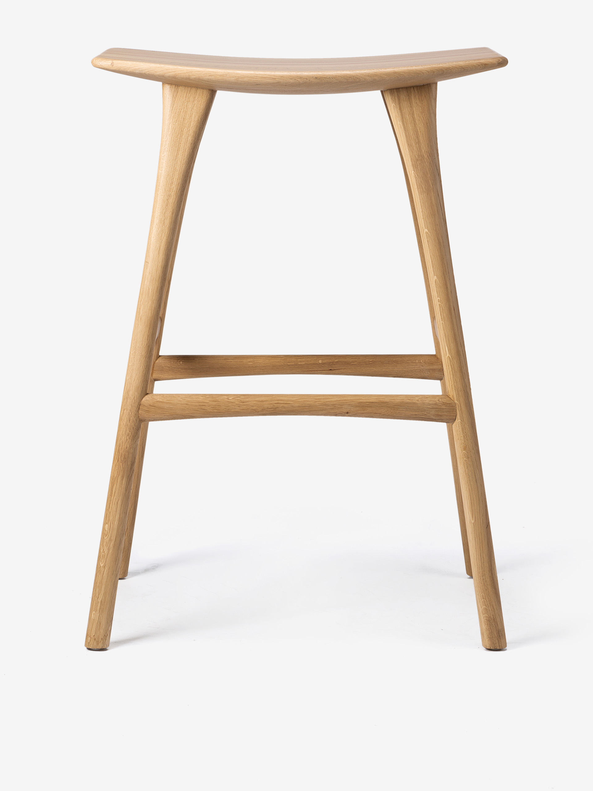 TABOURET HAUT OSSO - ETHNICRAFT  Chene clair , Maison Bensimon
