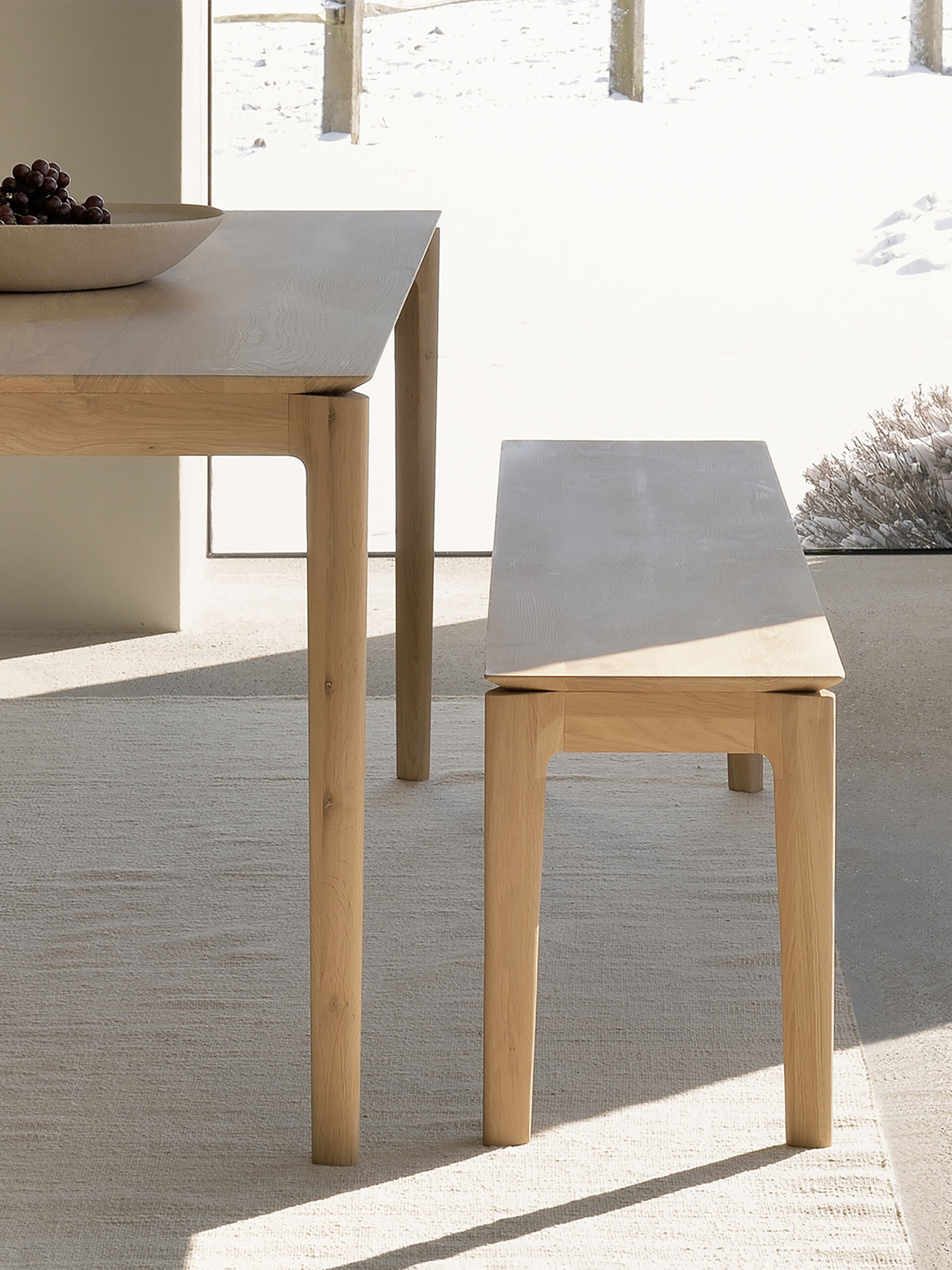 BANC BOK ALAIN VAN HAVRE - ETHNICRAFT  Chene clair , Maison Bensimon