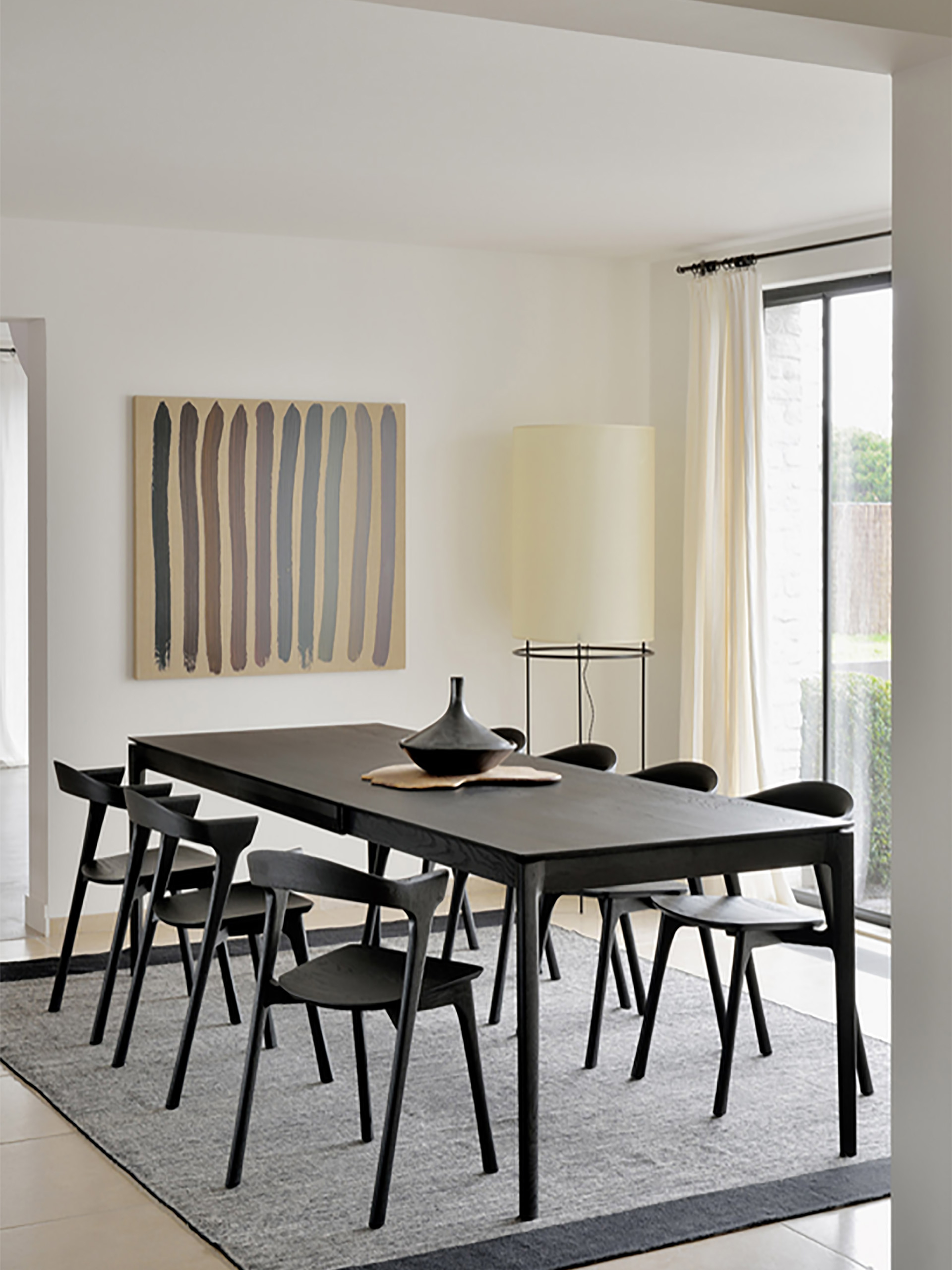 TABLE A RALLONGE BOK  - ETHNICRAFT  Noir , Maison Bensimon