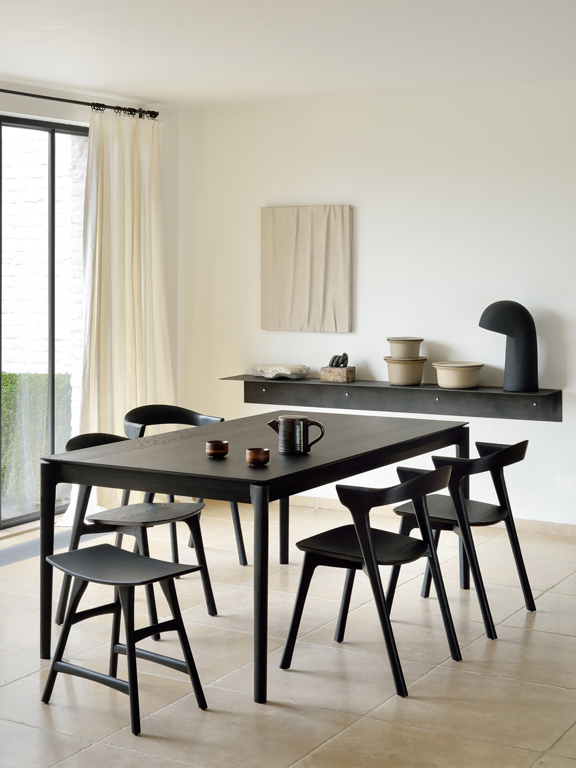 TABLE A RALLONGE BOK - ETHNICRAFT Noir , Maison Bensimon