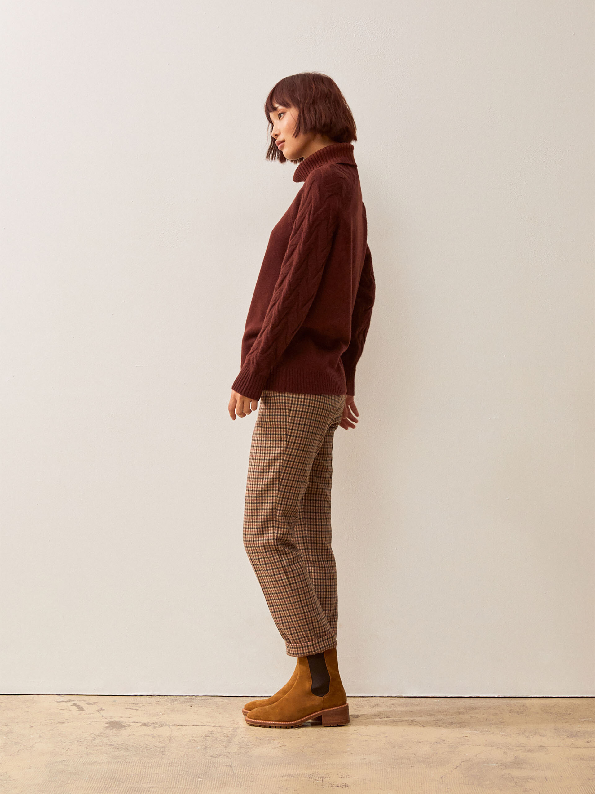 PANTALON ADEMAR Carreaux , Prêt-à-porter Bensimon