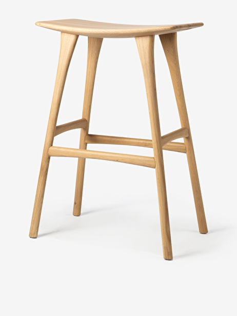 TABOURET HAUT OSSO - ETHNICRAFT  Chene clair , Maison Bensimon
