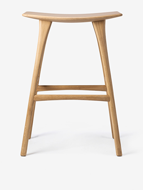 TABOURET HAUT OSSO - ETHNICRAFT  Chene clair , Maison Bensimon