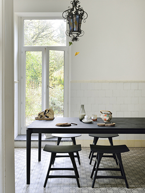 TABLE BOK CHENE NOIR 160 CM  - ETHNICRAFT  Noir , Maison Bensimon