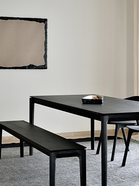 TABLE BOK CHENE NOIR 200 CM  - ETHNICRAFT  Noir , Maison Bensimon
