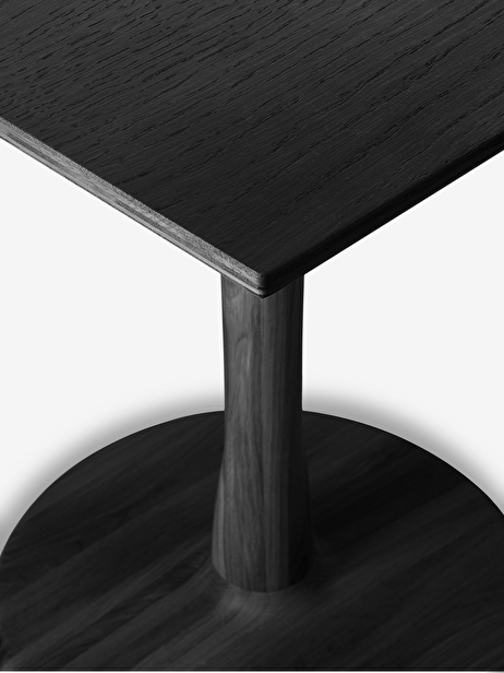 TABLE CARRE TORSION CHENE - ETHNICRAFT  Noir , Maison Bensimon