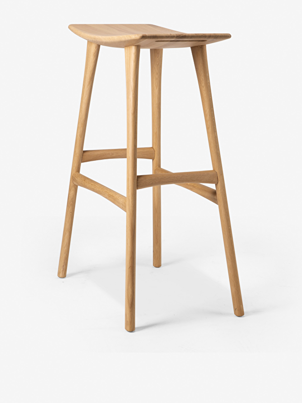 TABOURET HAUT OSSO - ETHNICRAFT  Chene clair , Maison Bensimon