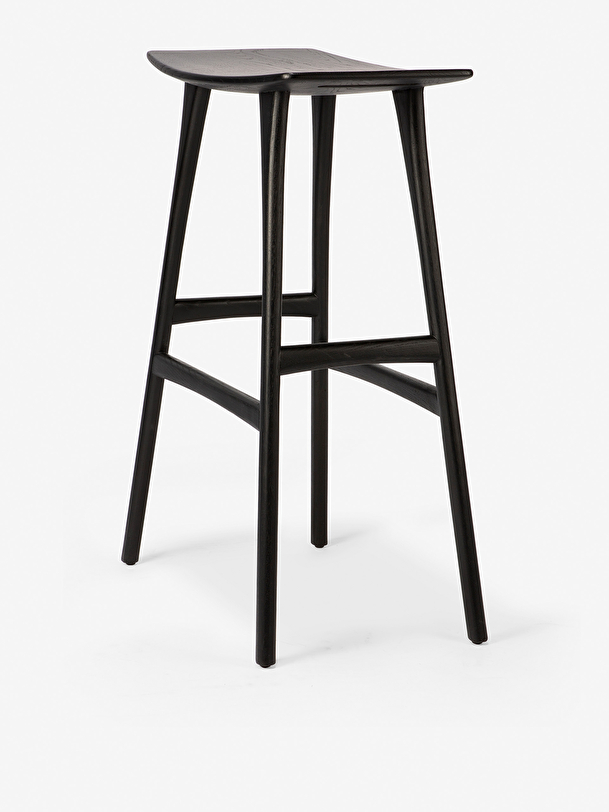 TABOURET HAUT OSSO GRAIN - ETHNICRAFT Chene fonce , Maison Bensimon