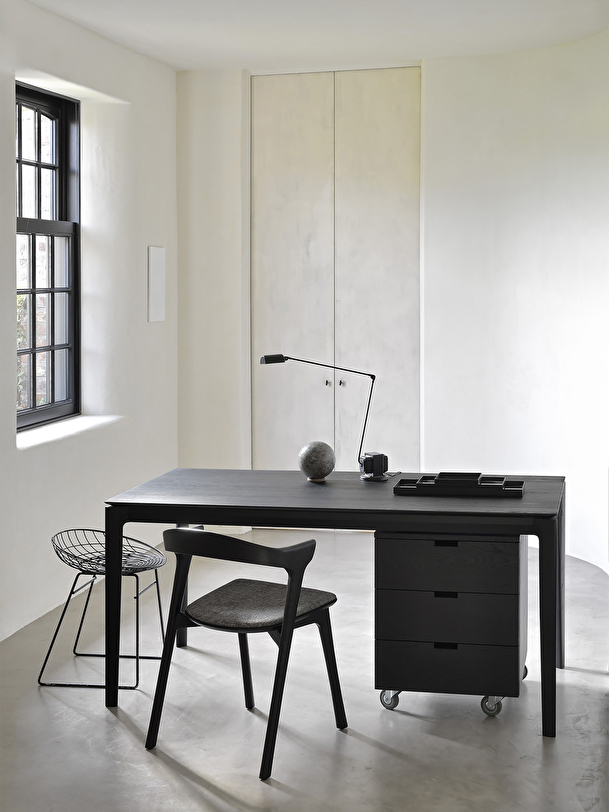 TABLE BOK CHENE NOIR 180 CM - ETHNICRAFT Noir , Maison Bensimon