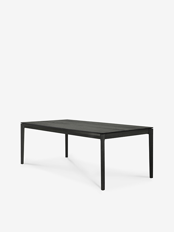 TABLE BOK CHENE NOIR 200 CM - ETHNICRAFT Noir , Maison Bensimon