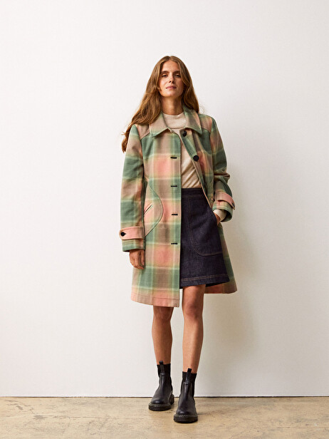 MANTEAU CONOR  Carreaux , Prêt-à-porter Bensimon