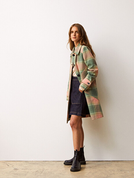 MANTEAU CONOR  Carreaux , Pr&ecirc;t-&agrave;-porter Bensimon
